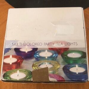 Glass Votive / Tea Light Holders Set Of 8 Different Colors